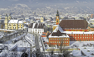 Panorâmica de Innsbruck no inverno