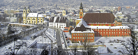 Panorâmica de Innsbruck no inverno